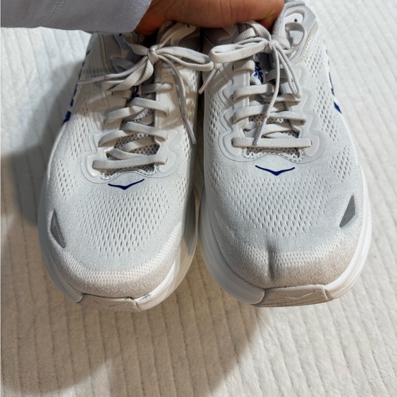 Hoka One One White and Blue Athletics size 12D Shoes - Picture 7 of 8